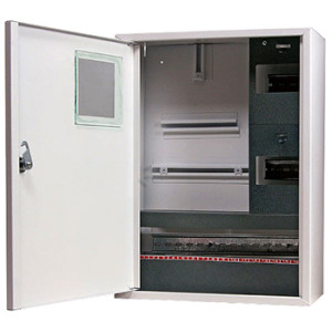 Корпус e.mbox.stand.n.f3.24.z металевий, під 3-ф. лічильник, 24 мод., навісний, з замком
