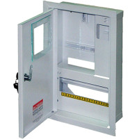 Корпус e.mbox.stand.w.f1.10.z металевий, під 1-ф. лічильник, 10 мод., що вбудовується, з замком