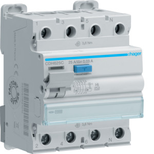 ПЗВ 4P 10kA 25A 30mA A-Hi