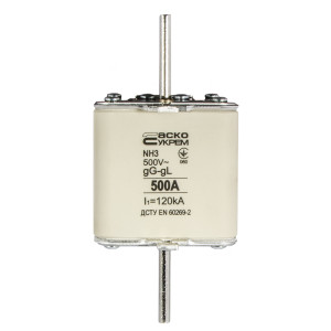 Запобіжник ножовий з плавкою вставкою NH3 500A gG