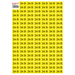Самоклеюча наліпка "24В" e.sticker.voltage.24.1 (40х20мм) 102 шт/аркуш