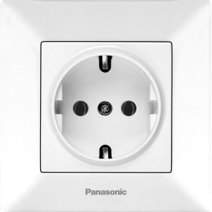 Розетка 1-на з з/к Panasonic Arkedia Slim, біла