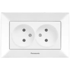 Розетка 2-на Panasonic Arkedia Slim, біла