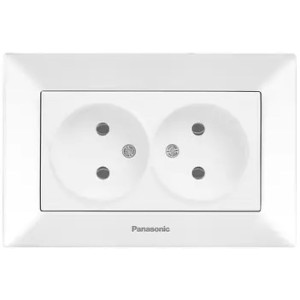Розетка 2-на Panasonic Arkedia Slim, біла