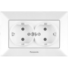 Розетка 2-на з з/к Panasonic Arkedia Slim, біла