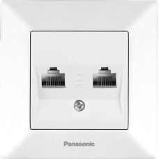 Розетка 2-на  RJ45 CAT6e Arkedia Slim, біла