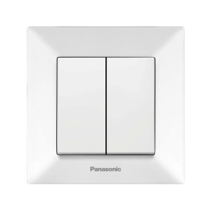 Вимикач 2кл. Panasonic Arkedia Slim, біл.