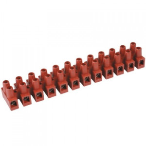 Клемна колодка з LP пластиною, 12p, 150°С, 450V, 24A, 2,5кв.мм., фібергласс, 43212FVP, ДКС