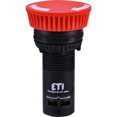 Кнопка моноблочна грибок ECM-T10-R (відключення поворотом, 1NO, червона)