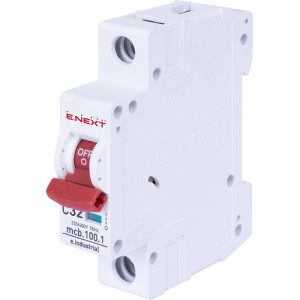 Модульний автоматичний вимикач e.industrial.mcb.100.1.C32, 1 р, 32А, C, 10кА