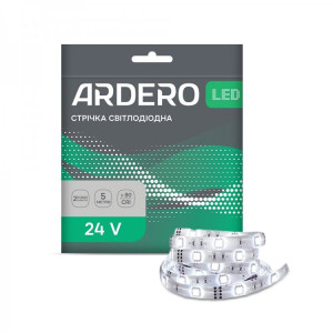 Світлодіодна стрічка LS806ARD 60SMD/м 24В IP20 6500K