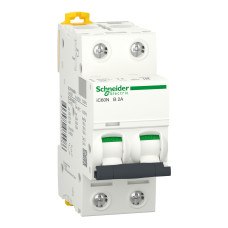 Автоматичний вимикач Acti9 iC60N 2P, 2А, крива B Schneider Electric A9F73202
