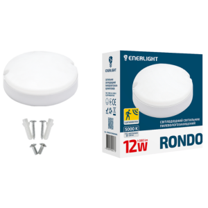 Світильник світлодіодний ENERLIGHT RONDO 12Вт 5000К IP65 з датчиком руху