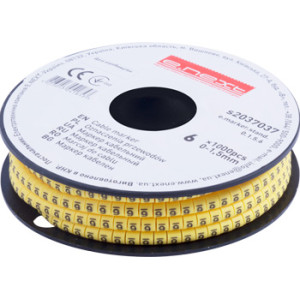 Маркер кабельний e.marker.stand.0.1.5.6, 0-1,5 кв.мм, "6", 1000 шт