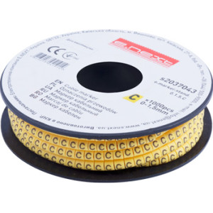 Маркер кабельний e.marker.stand.0.1.5.C, 0-1,5 кв.мм, "C", 1000 шт