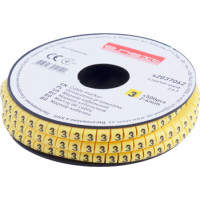 Маркер кабельний e.marker.stand.2.4.3, 2-4 кв.мм, "3", 500 шт