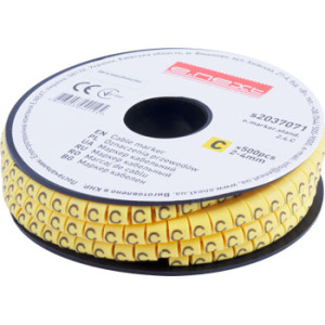 Маркер кабельний e.marker.stand.2.4.C, 2-4 кв.мм, "C", 500 шт