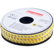 Маркер кабельний e.marker.stand.2.4.N, 2-4 кв.мм, "N", 500 шт