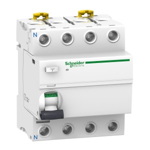 Вимикач диференційного струму Acti 9 iID 4P 25 А 30 мА Тип АС Schneider Electric A9R41425