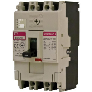 Автоматичний вимикач EB2S 160/3SF 16A (25kA, фікс./фікс.) 3P