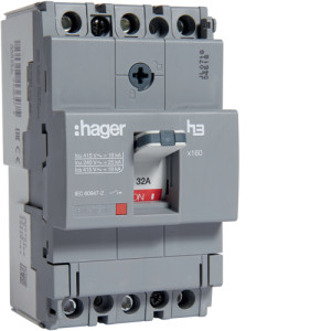 Автоматичний вимикач x160, In=32А, 3п, 18kA, Тфікс./Мфікс.