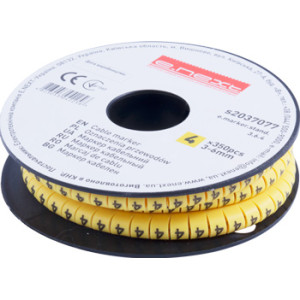 Маркер кабельний e.marker.stand.3.6.4, 3-6 кв.мм, "4", 350 шт