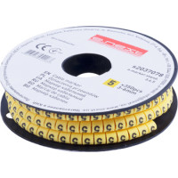 Маркер кабельний e.marker.stand.3.6.5, 3-6 кв.мм, "5", 350 шт