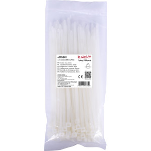 Кабельна стяжка e.ct.stand.60.3.white (100шт), біла