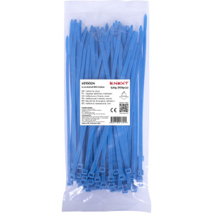 Кабельна стяжка e.ct.stand.150.4.blue (100шт), синя