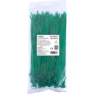 Кабельна стяжка e.ct.stand.150.4.green (100шт), зелена
