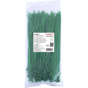Кабельна стяжка e.ct.stand.200.3.green (100шт), зелена