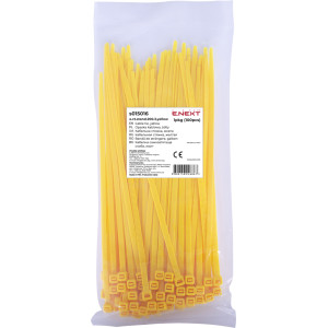 Кабельна стяжка e.ct.stand.200.3.yellow (100шт), жовта