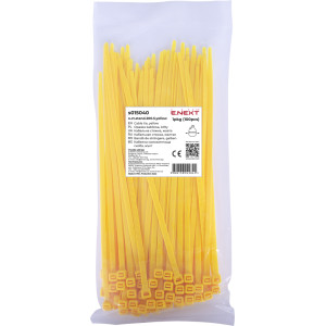 Кабельна стяжка e.ct.stand.200.5.yellow (100шт), жовта