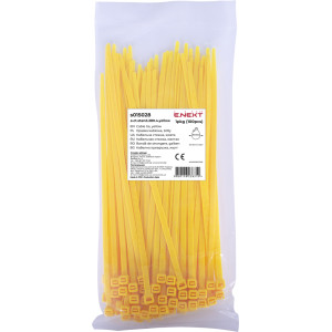 Кабельна стяжка e.ct.stand.280.4.yellow (100шт), жовта