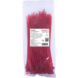 Кабельна стяжка e.ct.stand.300.8.red (100шт), червона