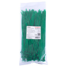 Кабельна стяжка e.ct.stand.400.8.green (100шт), зелена