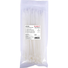 Кабельна стяжка e.ct.stand.400.8.white (100шт), біла