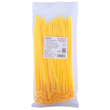 Кабельна стяжка e.ct.stand.400.8.yellow (100шт), жовта