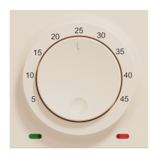 Термостат кімнатний Unica New, 230 В, 8A, 2 модулі, бежевий, Unica New, Schneider Electric, NU350144