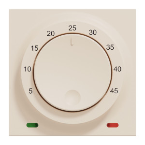 Термостат кімнатний Unica New, 230 В, 8A, 2 модулі, бежевий, Unica New, Schneider Electric, NU350144
