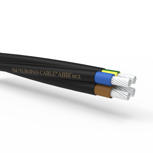 Кабель АВВГнгд-0,66 4х50 силовий алюмінієвий EUROPAN CABLE Відрізок 43м