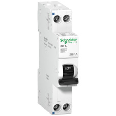 Диференційний автоматичний вимикач Acti9 IDIF K 1P + N 6 А/30 мА. Крива C. Тип А. Schneider Electric A9D49606
