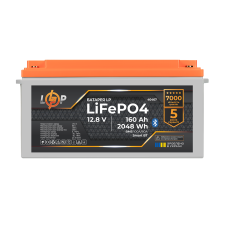 Акумулятор LP LiFePO4 12,8V - 160 Ah (2048Wh) (BMS 100A/80А) пластик Smart BT