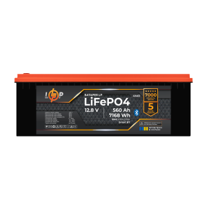 Акумулятор LP LiFePO4 12,8V - 560 Ah (7168Wh) (BMS 200A/200А) пластик Smart BT
