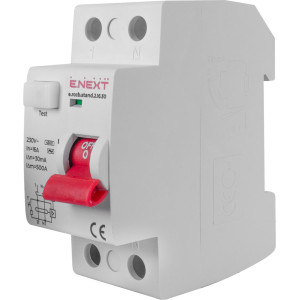 Вимикач диференційного струму e.rccb.stand.2.16.30 2р, 16А, 30mA