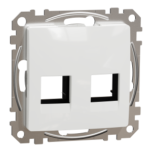 Центральна плата для подвійного роз'єму RJ45 (чорний) Білий Sedna Design