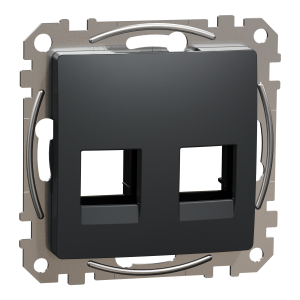 Центральна плата для подвійного роз'єму RJ45 (чорний) чорний Sedna Design