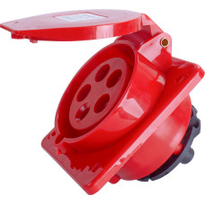 Силова розетка, що вбудовується e.socket.pro.5.16.wall, 5п., 380В, 16А (415)