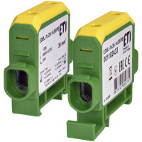 Ввідна силова клема EDBJ-1x35-1x35/PE (125A, 1000V AC/1500V DC, IN: 1x35, OUT: 1x35, жовт.-зел.)