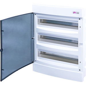 Щит внутр. розподільний ECM 3x18PT (54мод.проз.дверцята)